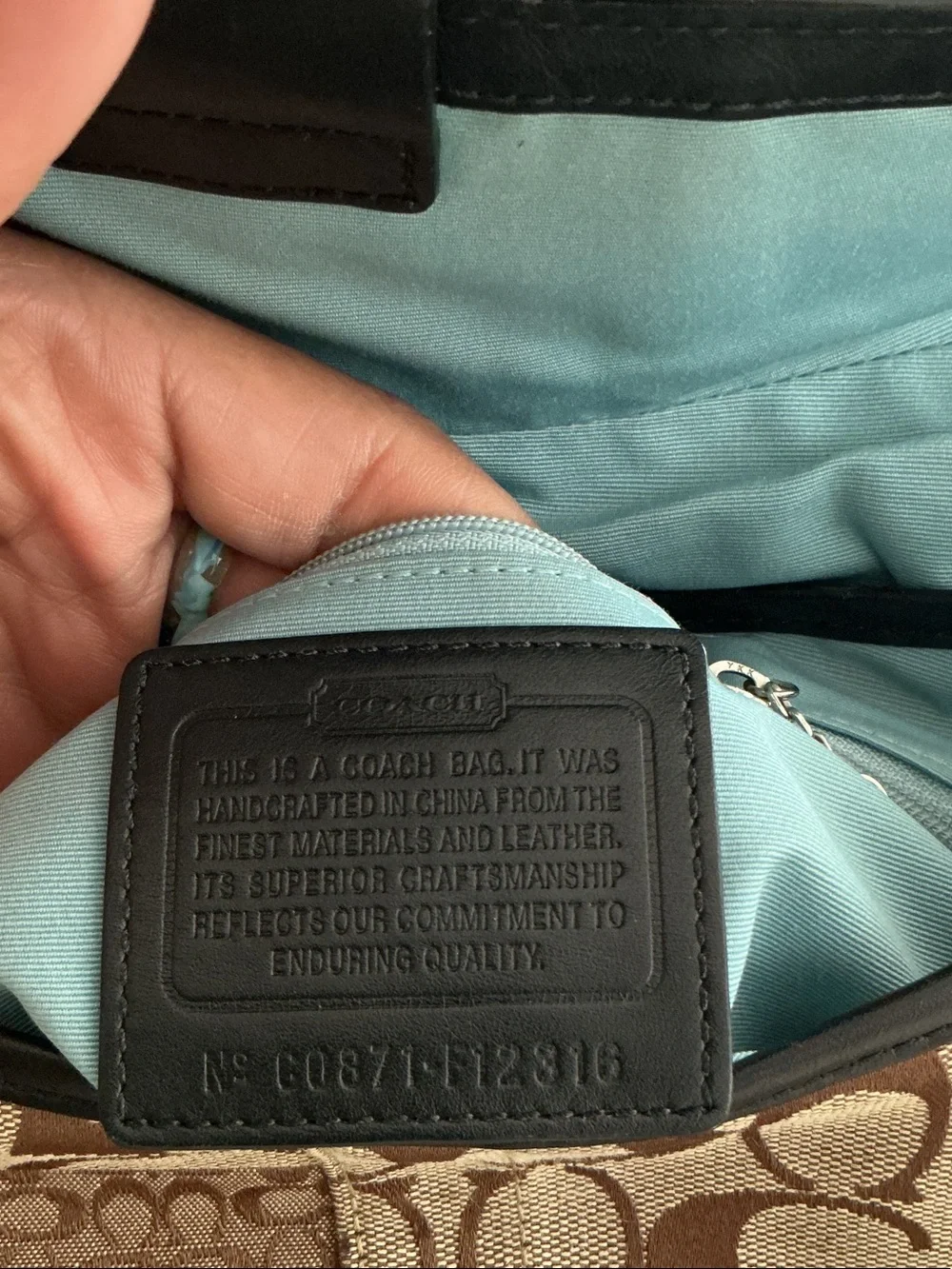Coach Brown PATCHWORK Soho Signature Patchwork Hobo Bag